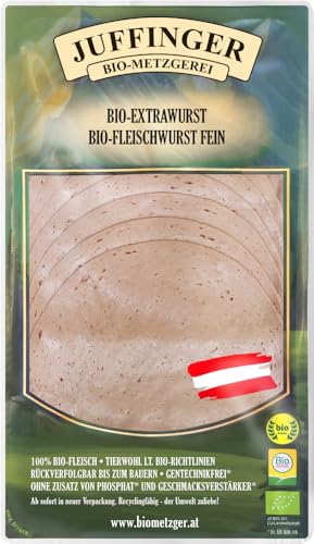 Juffinger BIO-Fleischwurst fein Extra (6 x 80 gr) von Juffinger