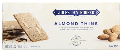 Jules Destrooper Almond Thins (100 g) - Packung mit 2 von Jules Destrooper