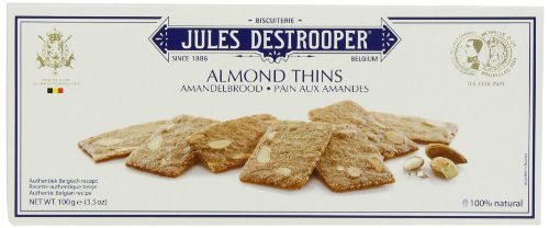 Jules Destrooper Almond Thins (100 g) - Packung mit 6 von Jules Destrooper