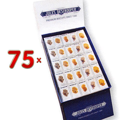 Jules Destrooper Mini Mix 75 x 50/75/100g Packung (Mini Mix unterschiedlicher Kekse, Waffeln einzeln verpackt) von Jules Destrooper