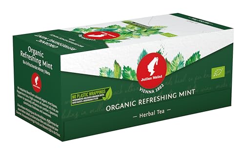 Julius Meinl Bio Tee - 25 Teebeutel | Premium Auswahl: Früchtetee, Kräutertee, Grüntee & Schwarztee | 100% biologische Zutaten | Vielfältiger Teegenuss (Bio Erfrischende Minze) von Julius Meinl