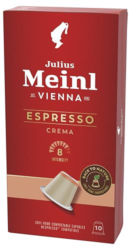 Julius Meinl Inspresso Espresso Crema 8, Nespresso-kompatibel, kompostierbar, 10 Kaffeekapseln, 10,00 Portion Stueck, von Julius Meinl