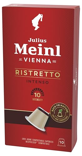 Julius Meinl Inspresso Ristretto Intenso 10, Nespresso-kompatibel, kompostierbar, 10 Kaffeekapseln, 10,00 Portion Stueck, von Julius Meinl