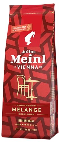 Julius Meinl Vienna Melange - 220g ganze Bohne | Traditionelle Wiener Röstung | Aromatischer Kaffee aus 100% Arabica-Bohnen | Ideal für Vollautomaten und Siebträgermaschinen Julius Meinl Vienna Melange - 220g ganze Bohne | Traditionelle Wiener Röstung | Aromatischer Kaffee aus 100% Arabica-Bohnen | Ideal für Vollautomaten und Siebträgermaschinen von Julius Meinl