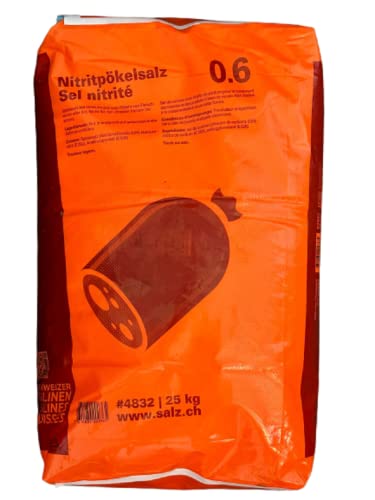 Pökelsalz Nitritpökelsalz 25kg, Reines & Feines Pökelsalz zur Herstellung von Fleisch- und Wurstwaren im Beutel - NPS Salz 0,4%-0,5% Natriumnitrit von JUNG
