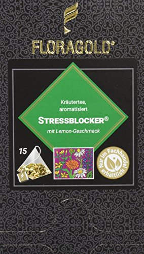 FLORAGOLD Pyramidenbeutel Kräutertee Stressblocker, 1er Pack (1 x 45 g) von FLORAGOLD