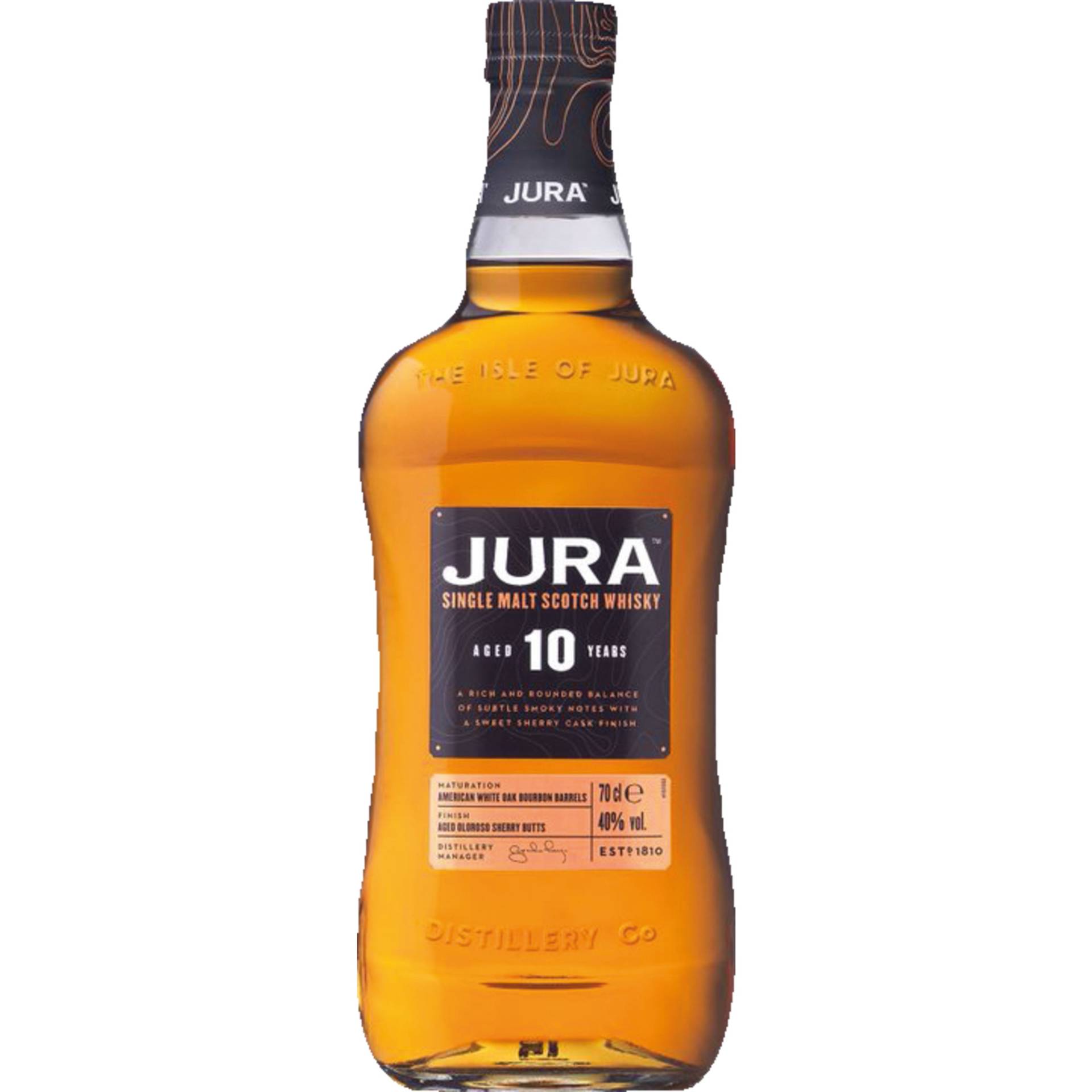 Jura 10 Years Single Malt Scotch Whisky, 0,7L, 40% Vol., Schottland, Spirituosen von Jura Distillery , Craighouse , PA60 7XT Isle of Jura, Great Britain