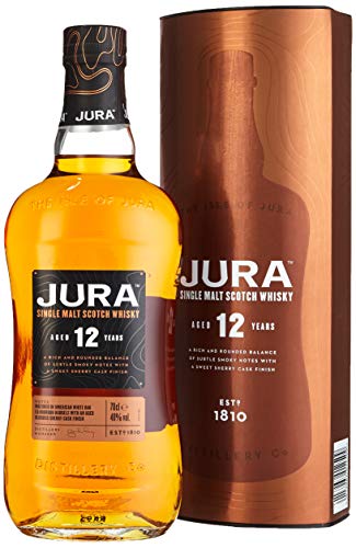 Jura 12 Jahre Single Malt Scotch Whisky mit Geschenkverpackung (1 x 0,7 l) von Jura