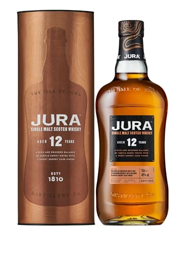 Jura 12 Jahre Single Malt Scotch Whisky mit Geschenkverpackung (1 x 0,7 l) von Jura