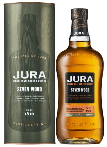 Jura SEVEN WOOD Single Malt Scotch Whisky mit Geschenkverpackung (1 x 0,7 l) von JURA