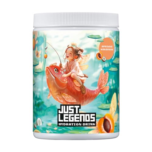 Just Legends Hydration Drink | Gaming Energy Drink | auf Pulverbasis | ohne Koffein | ohne Zucker | mit Vitaminen | wenig Kalorien | vegan | 40 Portionen (320 g, Apricot Coconut) von Just Legends