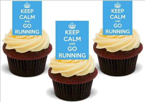 BEHALTEN SIE RUHE UND HALTEN Sie Blau -12 essbare hochwertige stehende Waffeln Kuchen Toppers, KEEP CALM & KEEP RUNNING Blue - 12 Standup Premium Wafer Cake Toppers BEHALTEN SIE RUHE UND HALTEN Sie Blau -12 essbare hochwertige stehende Waffeln Kuchen Toppers, KEEP CALM & KEEP RUNNING Blue - 12 Standup Premium Wafer Cake Toppers von Just Party Supplies
