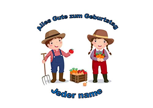 Cartoon Farmyard Farmers Personalized Name 8 Zoll Runde Zuckerguss Topper Cartoon Farmyard Farmers Personalised Name 8 inch round icing topper Cartoon Farmyard Farmers Personalized Name 8 Zoll Runde Zuckerguss Topper Cartoon Farmyard Farmers Personalised Name 8 inch round icing topper von Just Party Supplies