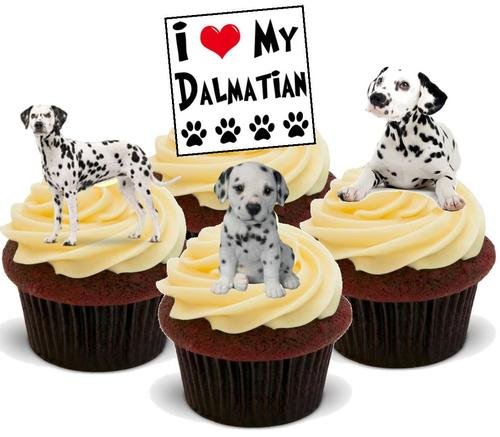 Dalmatiner Hund Mix - 12 essbare hochwertige stehende Waffeln Karte Kuchen Toppers Dekorationen, Dalmation Dog Mix - 12 Edible Stand Up Premium Wafer Card Cake Toppers Decorations Dalmatiner Hund Mix - 12 essbare hochwertige stehende Waffeln Karte Kuchen Toppers Dekorationen, Dalmation Dog Mix - 12 Edible Stand Up Premium Wafer Card Cake Toppers Decorations von Just Party Supplies