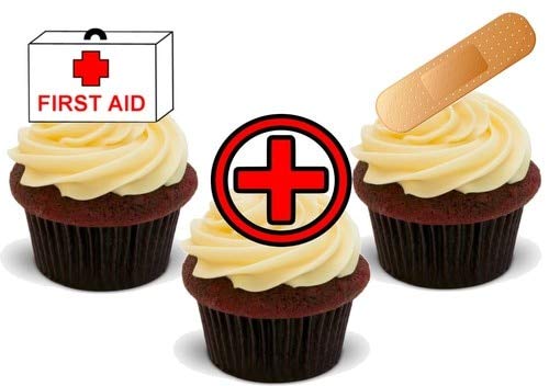 Erste-Hilfe-Kit Mix - 12 essbare hochwertige stehende Waffeln Karte Kuchen Toppers Dekorationen, First Aid Kit Mix - 12 Edible Stand Up Premium Wafer Card Cake Toppers Decorations Erste-Hilfe-Kit Mix - 12 essbare hochwertige stehende Waffeln Karte Kuchen Toppers Dekorationen, First Aid Kit Mix - 12 Edible Stand Up Premium Wafer Card Cake Toppers Decorations von Just Party Supplies