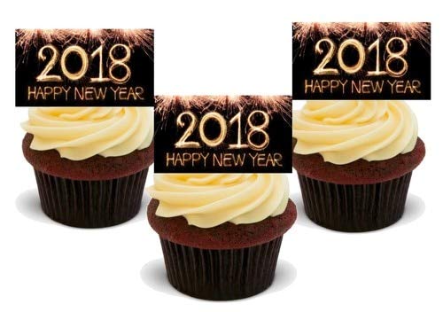 Frohes neues Jahr 2018-12 essbare hochwertige stehende Waffeln Karte Kuchen Toppers Dekorationen, Happy New Year 2018-12 Edible Stand Up Premium Wafer Card Cake Toppers Decorations Frohes neues Jahr 2018-12 essbare hochwertige stehende Waffeln Karte Kuchen Toppers Dekorationen, Happy New Year 2018-12 Edible Stand Up Premium Wafer Card Cake Toppers Decorations von Just Party Supplies