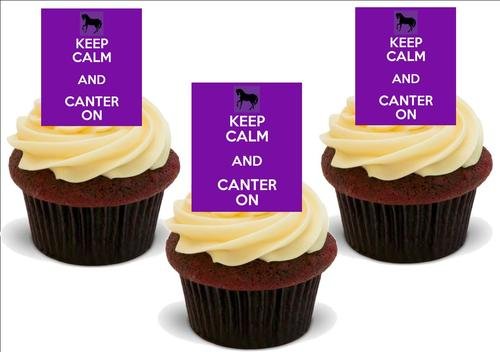 LILA HALTEN CALM & CANTER ON - 12 essbare hochwertige stehende Waffeln Kuchen Toppers, PURPLE KEEP CALM & CANTER ON - 12 Standup Premium Wafer Cake Toppers LILA HALTEN CALM & CANTER ON - 12 essbare hochwertige stehende Waffeln Kuchen Toppers, PURPLE KEEP CALM & CANTER ON - 12 Standup Premium Wafer Cake Toppers von Just Party Supplies