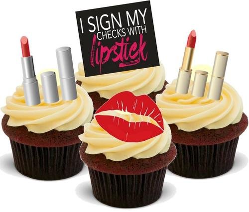 Lippenstift Lippen lustige Mix - 12 essbare hochwertige stehende Waffeln Karte Kuchen Toppers Dekorationen, Lipstick Lips Funny Mix - 12 Edible Stand Up Premium Wafer Card Cake Toppers Decorations Lippenstift Lippen lustige Mix - 12 essbare hochwertige stehende Waffeln Karte Kuchen Toppers Dekorationen, Lipstick Lips Funny Mix - 12 Edible Stand Up Premium Wafer Card Cake Toppers Decorations von Just Party Supplies