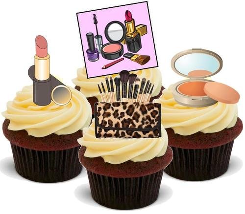 Makeup Mix New B - 12 essbare hochwertige stehende Waffeln Karte Kuchen Toppers Dekorationen, Makeup Mix New B - 12 Edible Stand Up Premium Wafer Card Cake Toppers Decorations Makeup Mix New B - 12 essbare hochwertige stehende Waffeln Karte Kuchen Toppers Dekorationen, Makeup Mix New B - 12 Edible Stand Up Premium Wafer Card Cake Toppers Decorations von Just Party Supplies