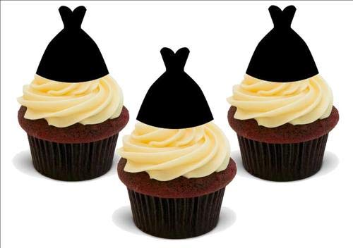 Schwarze Ballkleider - 12 essbare hochwertige stehende Waffeln Karte Kuchen Toppers Dekorationen, Black prom dresses - 12 Edible Stand Up Premium Wafer Card Cake Toppers Decorations Schwarze Ballkleider - 12 essbare hochwertige stehende Waffeln Karte Kuchen Toppers Dekorationen, Black prom dresses - 12 Edible Stand Up Premium Wafer Card Cake Toppers Decorations von Just Party Supplies