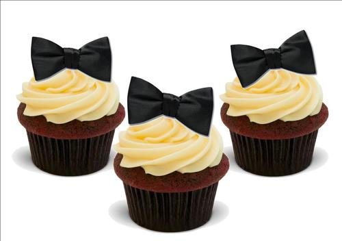 Schwarze Fliege - 12 essbare hochwertige stehende Waffeln Karte Kuchen Toppers Dekorationen, Black Bow Ties - 12 Edible Stand Up Premium Wafer Card Cake Toppers Decorations Schwarze Fliege - 12 essbare hochwertige stehende Waffeln Karte Kuchen Toppers Dekorationen, Black Bow Ties - 12 Edible Stand Up Premium Wafer Card Cake Toppers Decorations von Just Party Supplies