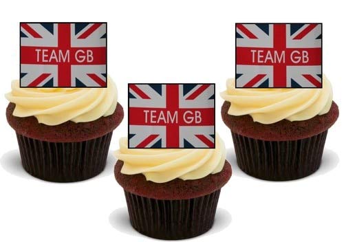 Team GB Union Jack Flagge - 12 essbare hochwertige stehende Waffeln Karte Kuchen Toppers Dekorationen, Team GB Union Jack Flag - 12 Edible Stand Up Premium Wafer Card Cake Toppers Decorations Team GB Union Jack Flagge - 12 essbare hochwertige stehende Waffeln Karte Kuchen Toppers Dekorationen, Team GB Union Jack Flag - 12 Edible Stand Up Premium Wafer Card Cake Toppers Decorations von Just Party Supplies