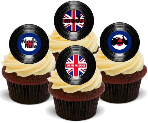 Vinyl Record Mods Mix - 12 essbare hochwertige stehende Waffeln Karte Kuchen Toppers Dekorationen, Vinyl Record Mods Mix - 12 Edible Stand Up Premium Wafer Card Cake Toppers Decorations Vinyl Record Mods Mix - 12 essbare hochwertige stehende Waffeln Karte Kuchen Toppers Dekorationen, Vinyl Record Mods Mix - 12 Edible Stand Up Premium Wafer Card Cake Toppers Decorations von Just Party Supplies