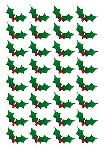 Weihnachten heilig – 48 essbare hochwertige stehende Waffeln Kuchen Toppers, Christmas Holly - 48 Edible Stand Up Premium Wafer Card Cake Toppers Decorations Weihnachten heilig – 48 essbare hochwertige stehende Waffeln Kuchen Toppers, Christmas Holly - 48 Edible Stand Up Premium Wafer Card Cake Toppers Decorations von Just Party Supplies