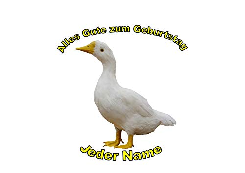 Weißer Gans-Vieh-personalisierter Name 8-Zoll-runder Zuckerglasurdeckel White Goose Farm Animal Personalised Name 8 inch round icing topper Weißer Gans-Vieh-personalisierter Name 8-Zoll-runder Zuckerglasurdeckel White Goose Farm Animal Personalised Name 8 inch round icing topper von Just Party Supplies