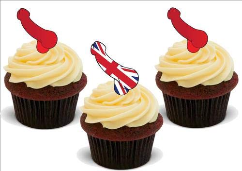 Willy Mix Roter Union Jack – 12 essbare hochwertige stehende Waffeln Karte Kuchen Toppers Dekorationen, Willy Mix Red Union Jack - 12 Edible Stand Up Premium Wafer Card Cake Toppers Decorations Willy Mix Roter Union Jack – 12 essbare hochwertige stehende Waffeln Karte Kuchen Toppers Dekorationen, Willy Mix Red Union Jack - 12 Edible Stand Up Premium Wafer Card Cake Toppers Decorations von Just Party Supplies