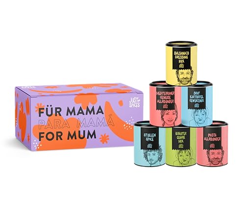 Just Spices 6er Gewürzbox für Mama I Geschenk für die Mutter zum Geburtstag oder Weihnachten von Just Spices