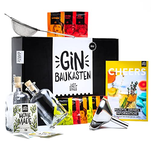 Just Spices DIY Gin-Set I Gin selber machen - 15 Hochwertige Botanicals und Gewürze + Rezepte I Geschenkset für Männer und Frauen I Gin Tonic Personalisiert Baukasten Kit von Just Spices