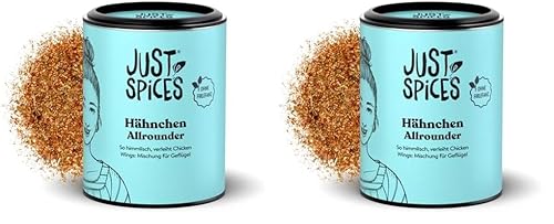 Just Spices Hähnchen Allrounder I Mariniere Geflügel, Brathähnchen, Wings und vieles mehr I Gewürzdose, 79 g (Packung mit 2) von Just Spices