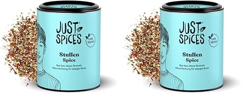 Just Spices Stullen Spice I Würze belegte Brote mit 13 leckeren Zutaten in einem Gewürzmix I Gewürzdose, 50 g (Packung mit 2) von Just Spices
