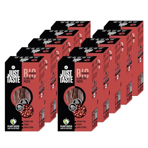 JUST TASTE – BIO Azuki Soja Spaghetti/Pasta - 41g PROTEIN - ideal für Sportler - Low Carb - 250g (10er Pack) von Just Taste Be different