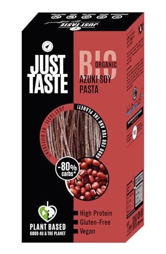 JUST TASTE – BIO Azuki Soja Spaghetti/Pasta - 41g PROTEIN - ideal für Sportler - Low Carb - 250g (6er Pack) von Just Taste Be different