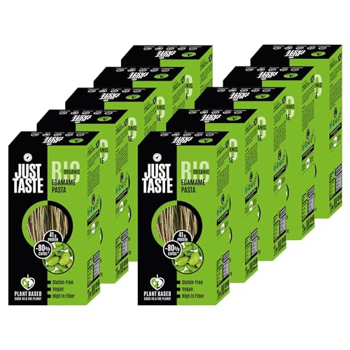 JUST TASTE – BIO Edamame Spaghetti/Capellini - 37g PROTEIN - Edamame Nudeln ideal für Sportler - Low Carb - 250g (10er Pack) von Just Taste Be different