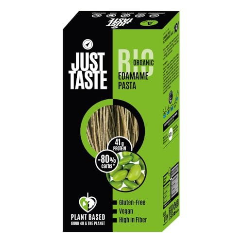 JUST TASTE – BIO Edamame Spaghetti / Capellini - 37g PROTEIN - Edamame Nudeln ideal für Sportler - Low Carb - 250g (6er Pack) von Just Taste Be different