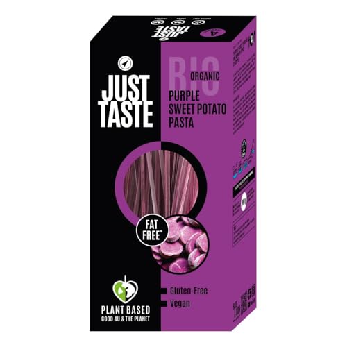 JUST TASTE - Bio Süßkartoffel Fettuccine/Linguine Lila - High Carb - 84g Kohlenhydrate - Süßkartoffel Nudeln ideal für Sportler - wenig Zucker, 250g (6er Pack) von Just Taste Be different