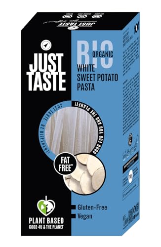 JUST TASTE - Bio Weiße Süßkartoffel Tagliatelle/Pasta - High Carb - 84g Kohlenhydrate - Süßkartoffel Nudeln ideal für Sportler - wenig Zucker, 250g (6er Pack) von Just Taste Be different