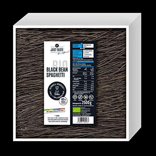 JUST TASTE – Black Bean Spaghetti – Die neue BIO Gemüse Pasta – BIG BPACK 2,5 KG von Just Taste Be different