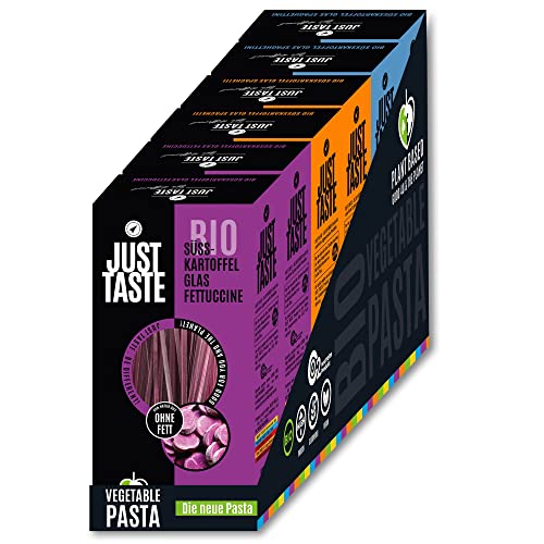 JUST TASTE - Die Famosen BIO Süßkartoffel Pasta Sorten - 6er Pack á 250g (2x Kurkuma Süßkartoffel, 2x Lila Süßkartoffel, 2 Weisse Süßkartoffel)) von Just Taste Be different
