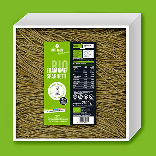 JUST TASTE – Edamame Spaghetti – Die neue BIO Gemüse Pasta – Big Pack 2.5 KG von Just Taste Be different