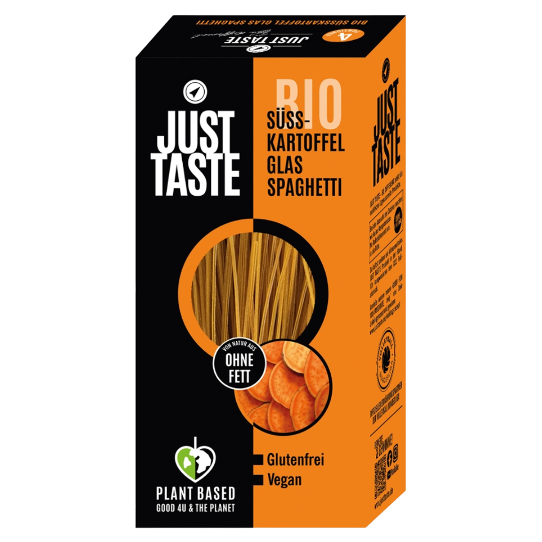 Bio Süsskartoffel Glas Spaghetti Bio Süsskartoffel Glas Spaghetti von Just Taste