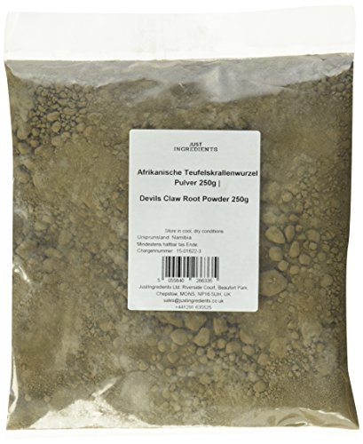 JustIngredients Afrikanische Teufelskrallenwurzel Pulver, Devils Claw Root Powder, 1er Pack (1 x 250 g) von JustIngredients