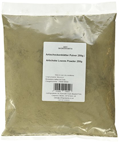 JustIngredients Artischockenblätter Pulver, Artichoke Leaves Powder, 2er Pack (2 x 250 g) von JustIngredients