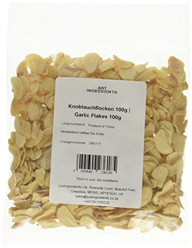 JustIngredients Essential Knoblauchflocken, Garlic Flakes, 5er Pack (5 x 100 g) von JustIngredients