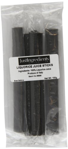 JustIngredients Essential Lakritzstangen (Saft g), Liquorice Juice Sticks, 2er Pack (2 x 100 g) von JustIngredients