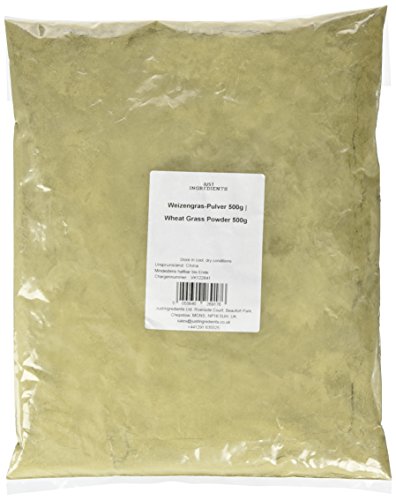 JustIngredients Weizengras-Pulver, Wheat Grass Powder, 1er Pack(1 x 500 g) von JustIngredients