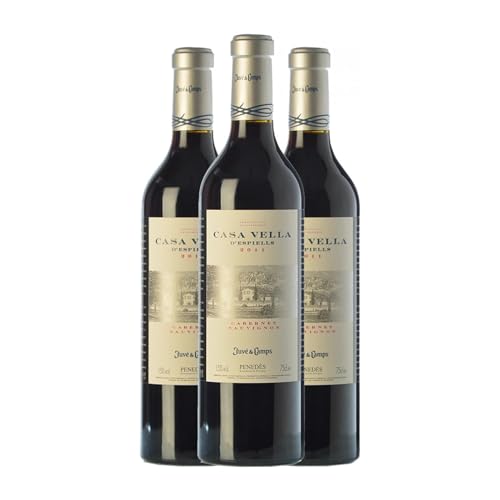 Juvé y Camps Casa Vella d'Espiells Cabernet Sauvignon Penedès Alterung 75 cl (Schachtel mit 3 Flaschen von 75 cl) von Juvé y Camps